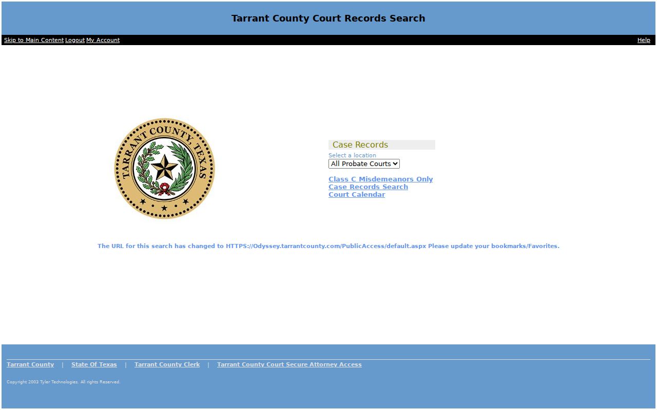 Saginaw residents directory Tarrant court record search entry